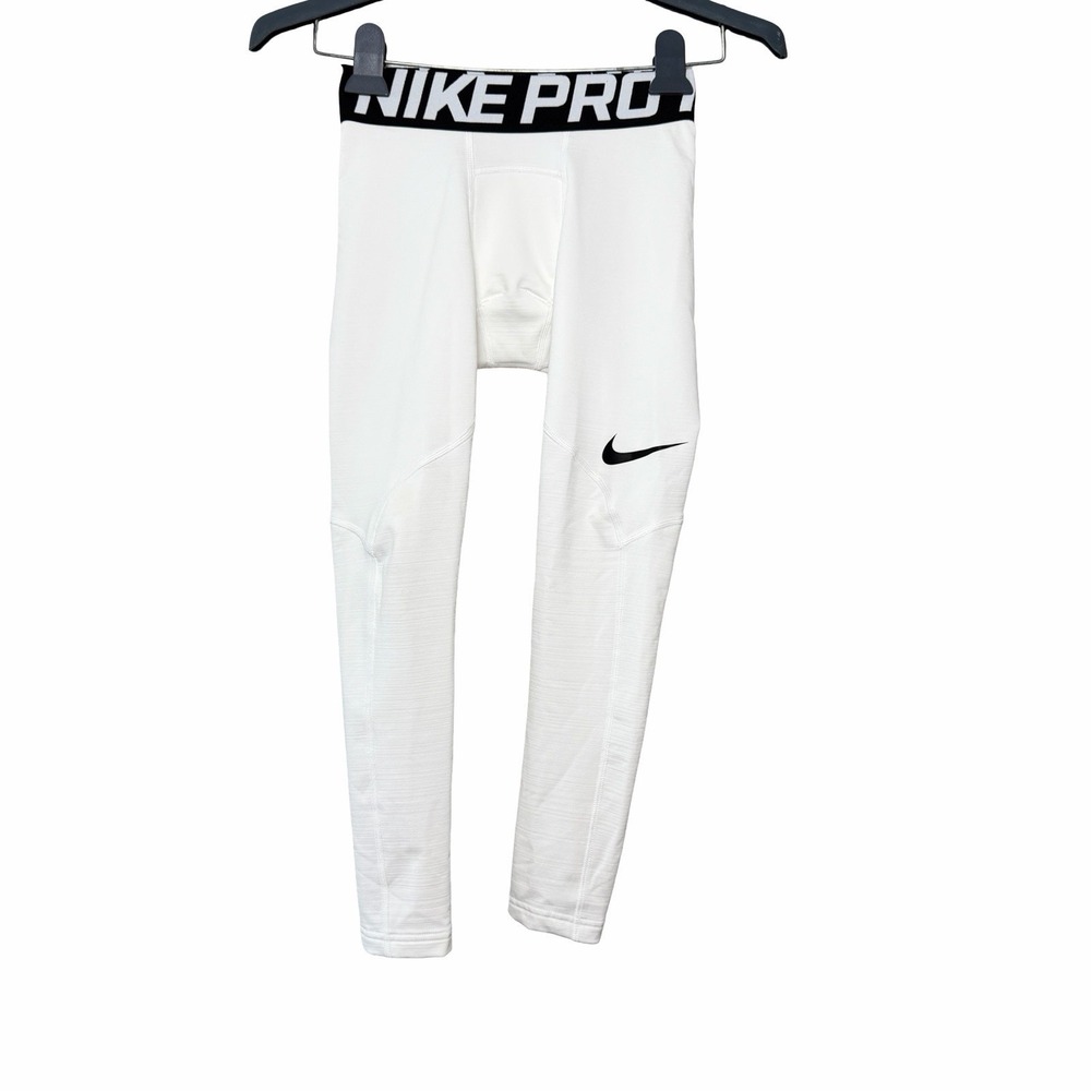 Nike Pro Dri-FIT Compression Tights White Athletic Base Layer Men's M AQ5710-100